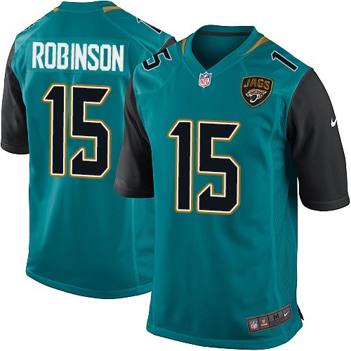 Men's Game Allen Robinson Nike Jersey Teal Green Home - #15 NFL Jacksonville Jaguars